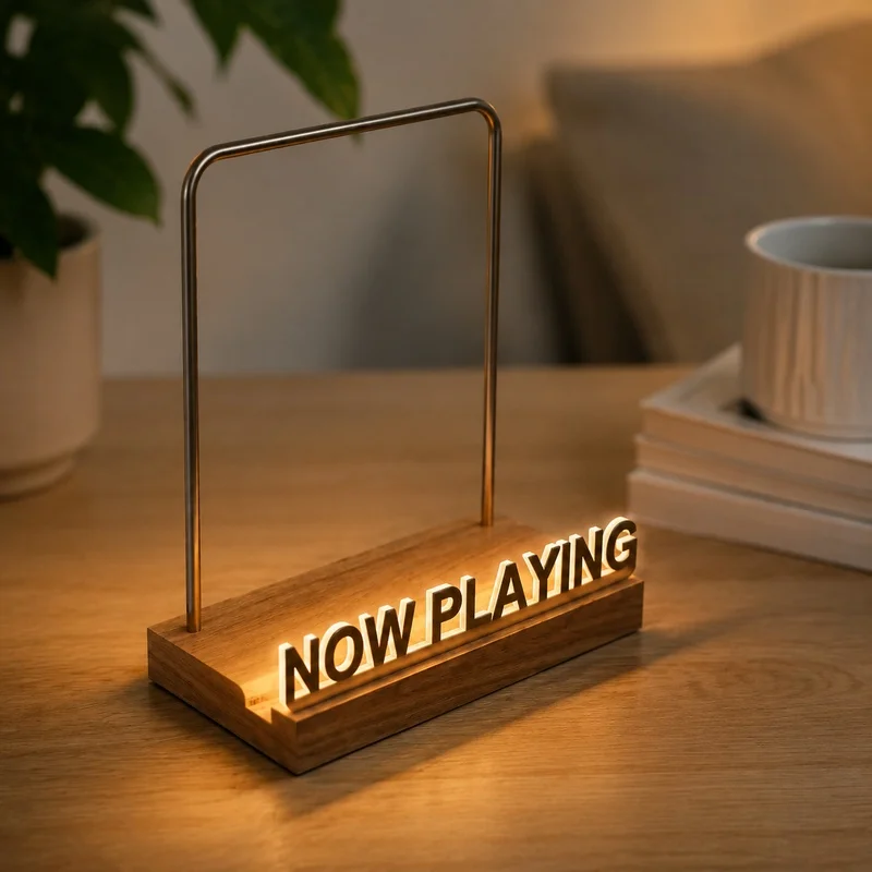 Acrylic Vinyl Holder with Soft Warm White LED, Anti-Fingerprint Design for Showcasing Records