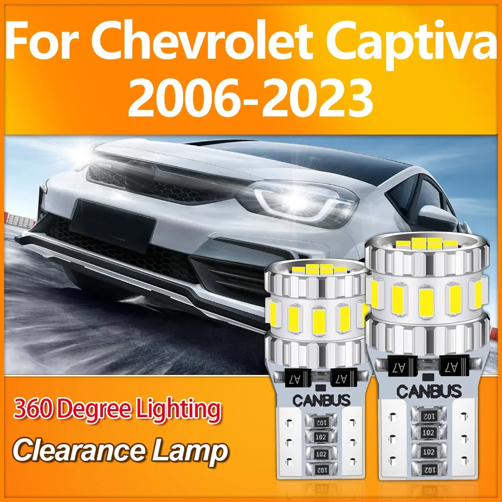 

W5W T10 LED Clearance Lamp 12V CSP Chip For Chevrolet Captiva 2006 2007 2008 2009 2010 2011 2012 2013 2014 2015 2016 2017-2023