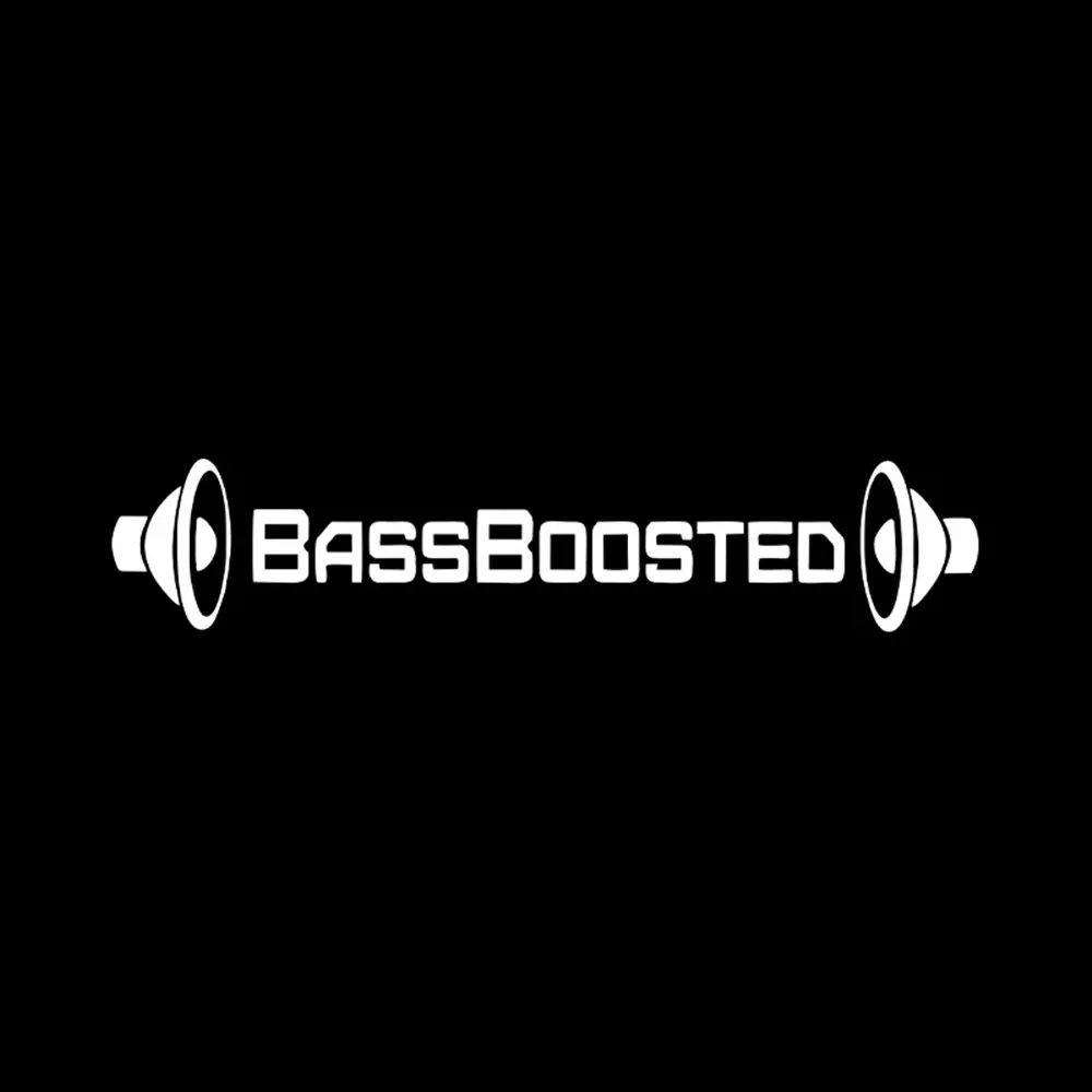 Car Styling Funny BassBoosted Bass Boosted Car Vinyl Decal Body Stickers PVC Carving Vinyl Decal Car Accessory
