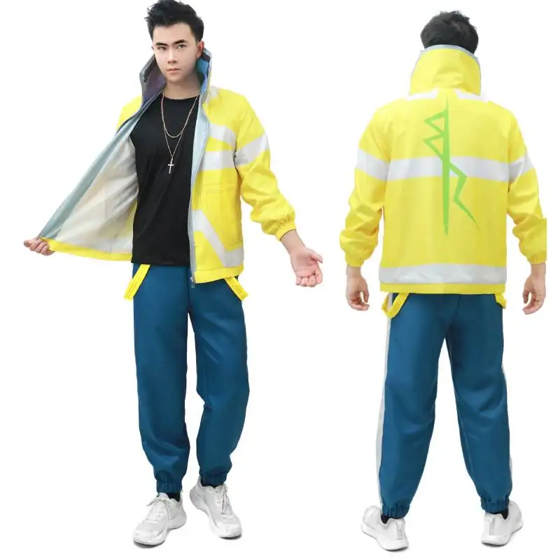 

DAZCOS Cyberpunk Edgerunners David Martinez Cosplay Outfits Jacket Pants Shirt Necklace Halloween Anime Costume