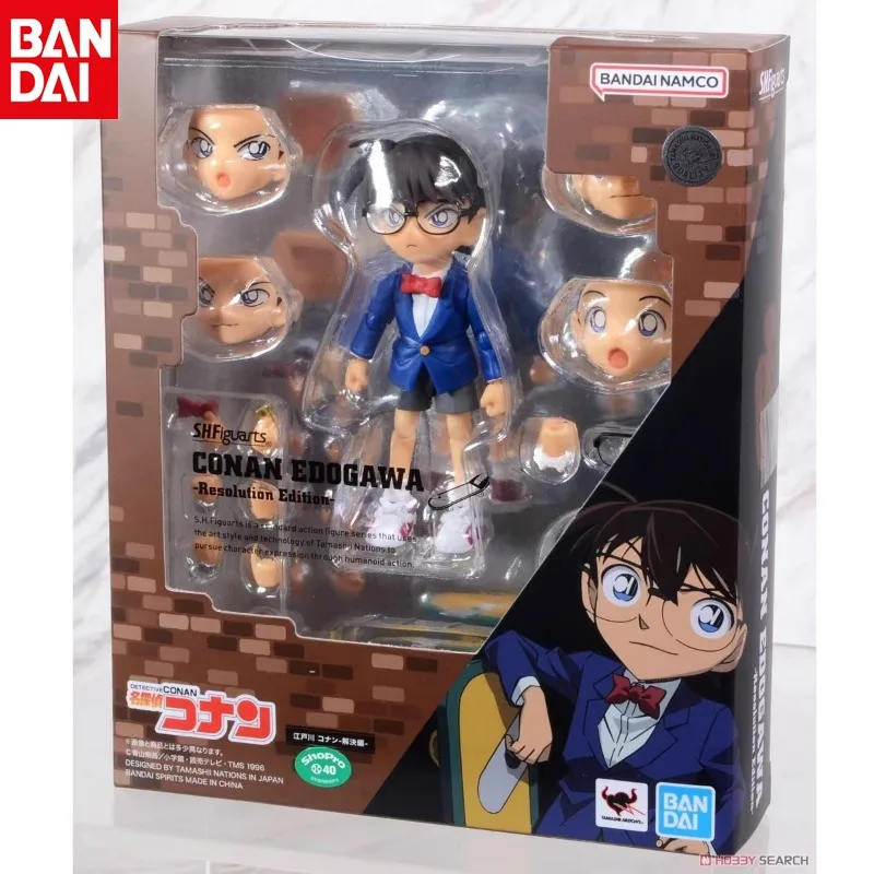 Bandai's Original Genuine SHF Detective Conan Edogawa Conan's Solution Chapter Articulated Action Figure Collection Holiday Gift