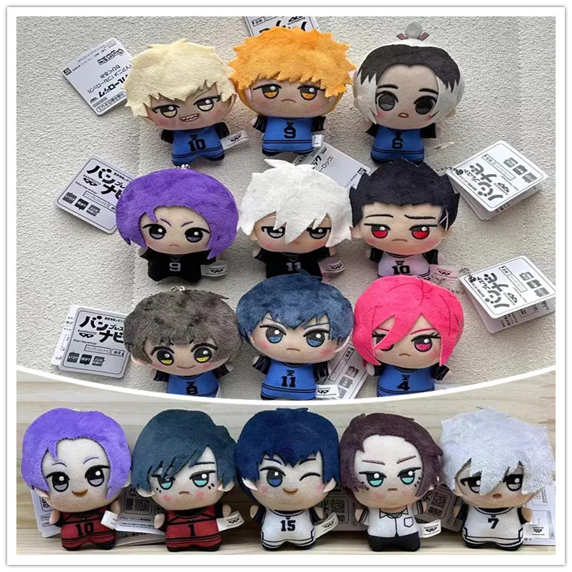 

10cm New Blue Lock Plush Pendant KeyChain Yoichi Isagi Nagi Seishiro Mikage Reo Rin Itoshi Itoshi Sae Action Doll Toy Bag Gift
