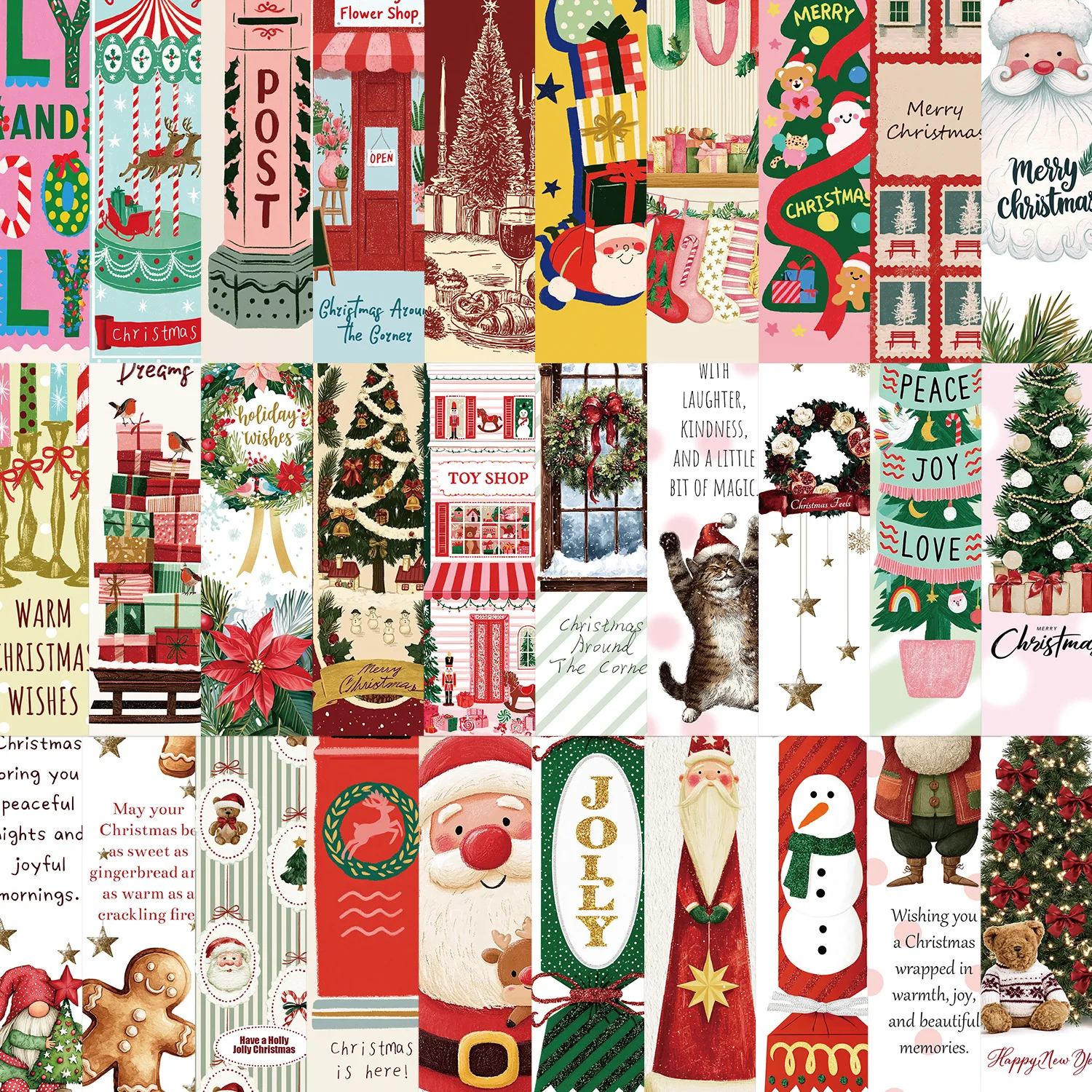 30pcs Y2K Bookmarks, Pink Retro Cartoon Aesthetic Cute Paper Book Marks for Reading Journal Scrapbook DIY Decor Girl Gift