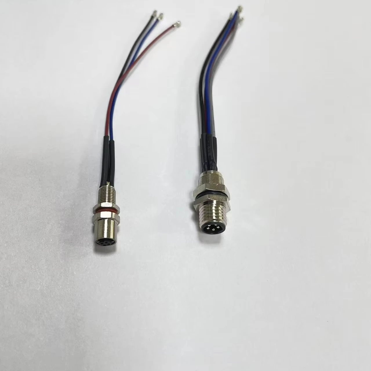 Connectors A-size 5-pin female molded Y-type with custom termination solution for sensors and industrial automation equipment
