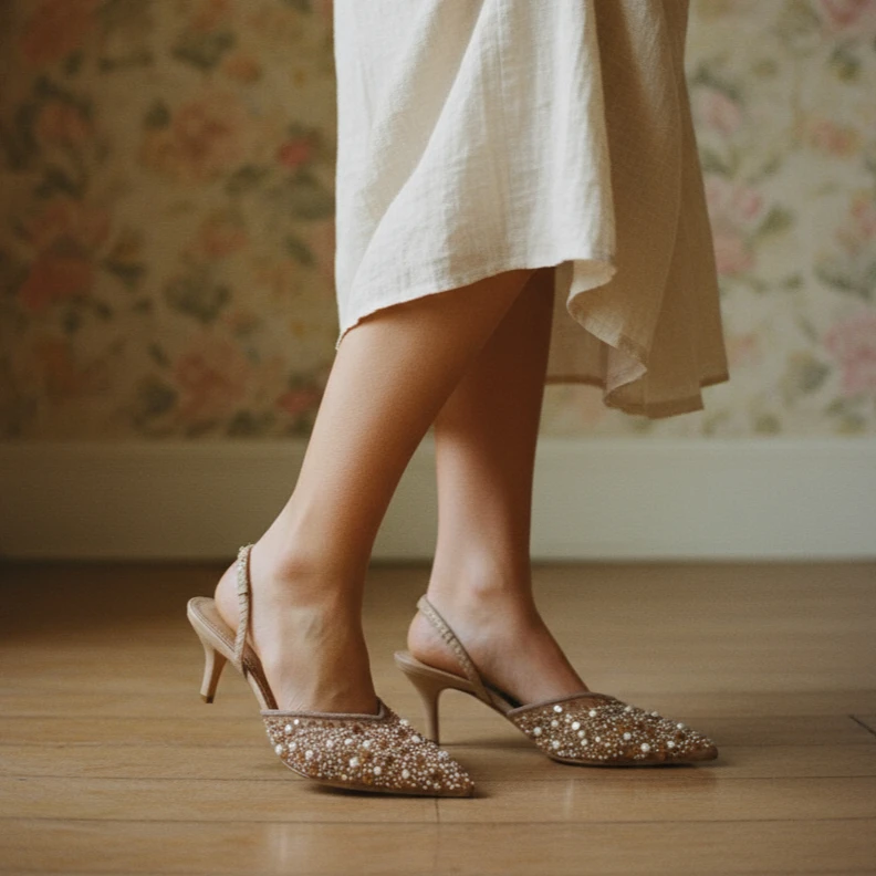 

Женские босоножки с блестками и жемчугом на пятке, вечерние туфли на высоком каблуке-шпильке, элегантные сетчатые вечерние туфли на каблуке, черные роскошные свадебные туфли-лодочки