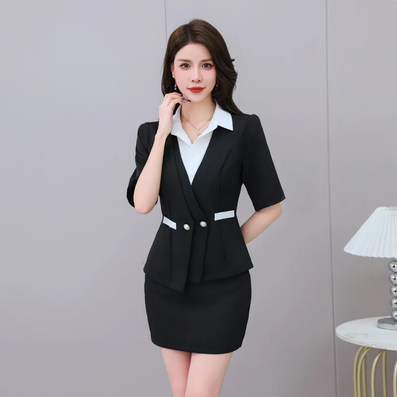 Woman Work Clothes Suit Hotel Waiter Beauty Salon Spa Massage Nail Cafe Sexy Foot Bath Sauna Technician Overall Skirt Uniform