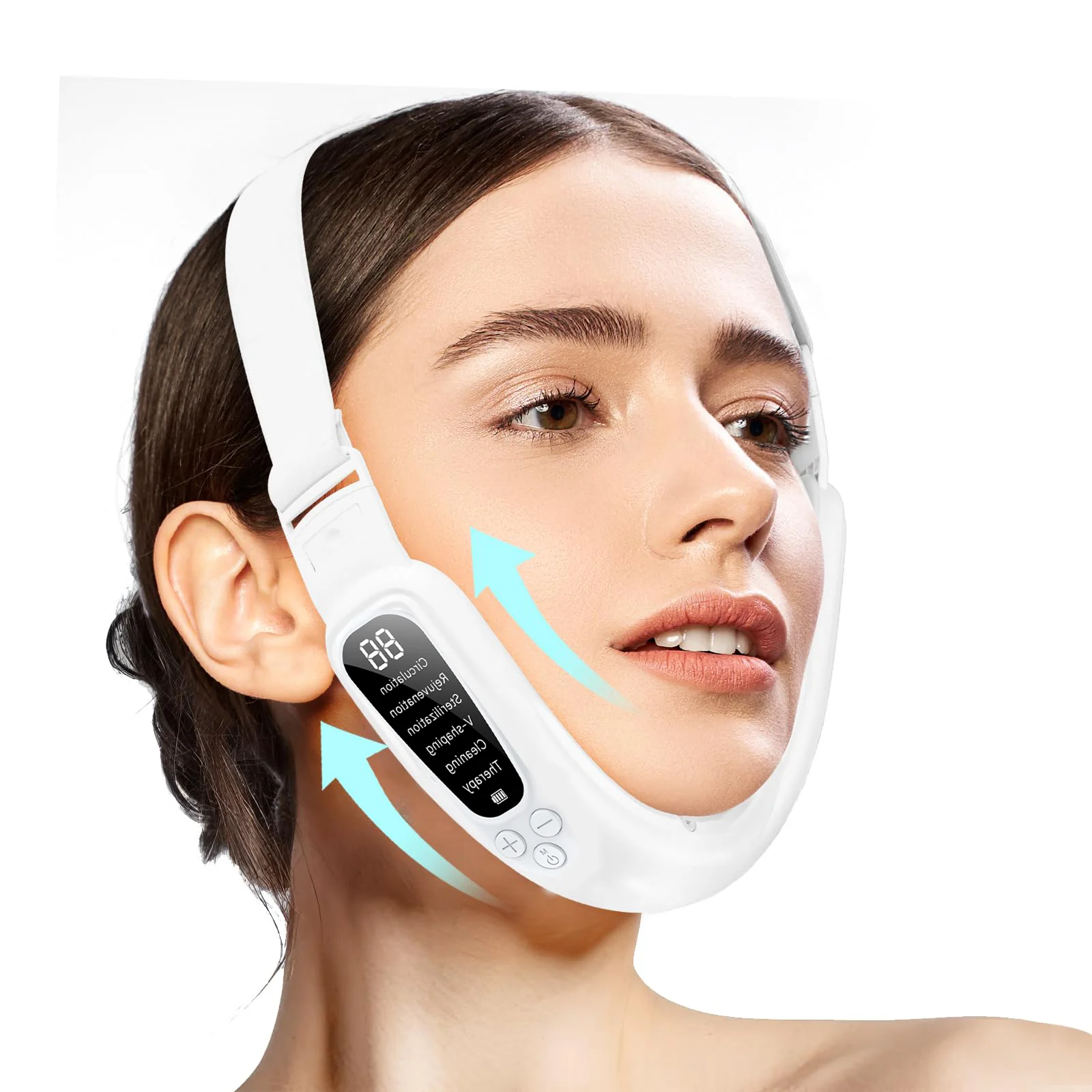 

Electric Double Chin Device and V-Face Machine with 8 Modes and 15 Gear Adjustable Intensities - Intelligent Double Chin Machine