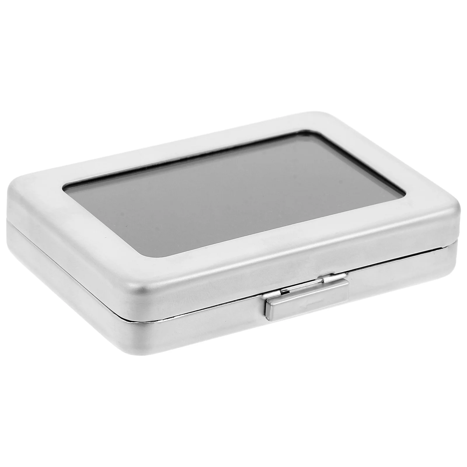 

Multifunctional Jewelry Storage Box Stainless Steel Display Organizer Protective Sponge Pad Rock Ring Earring Container