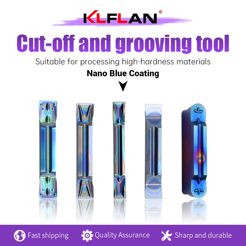 إدراجات خاصة من الفولاذ المقسى نانو أزرق GrooveCNC قطع وحز إدراجات MGMN MRMN MGGN إدراجات قوس مشطوفة عالية الصلابة #1