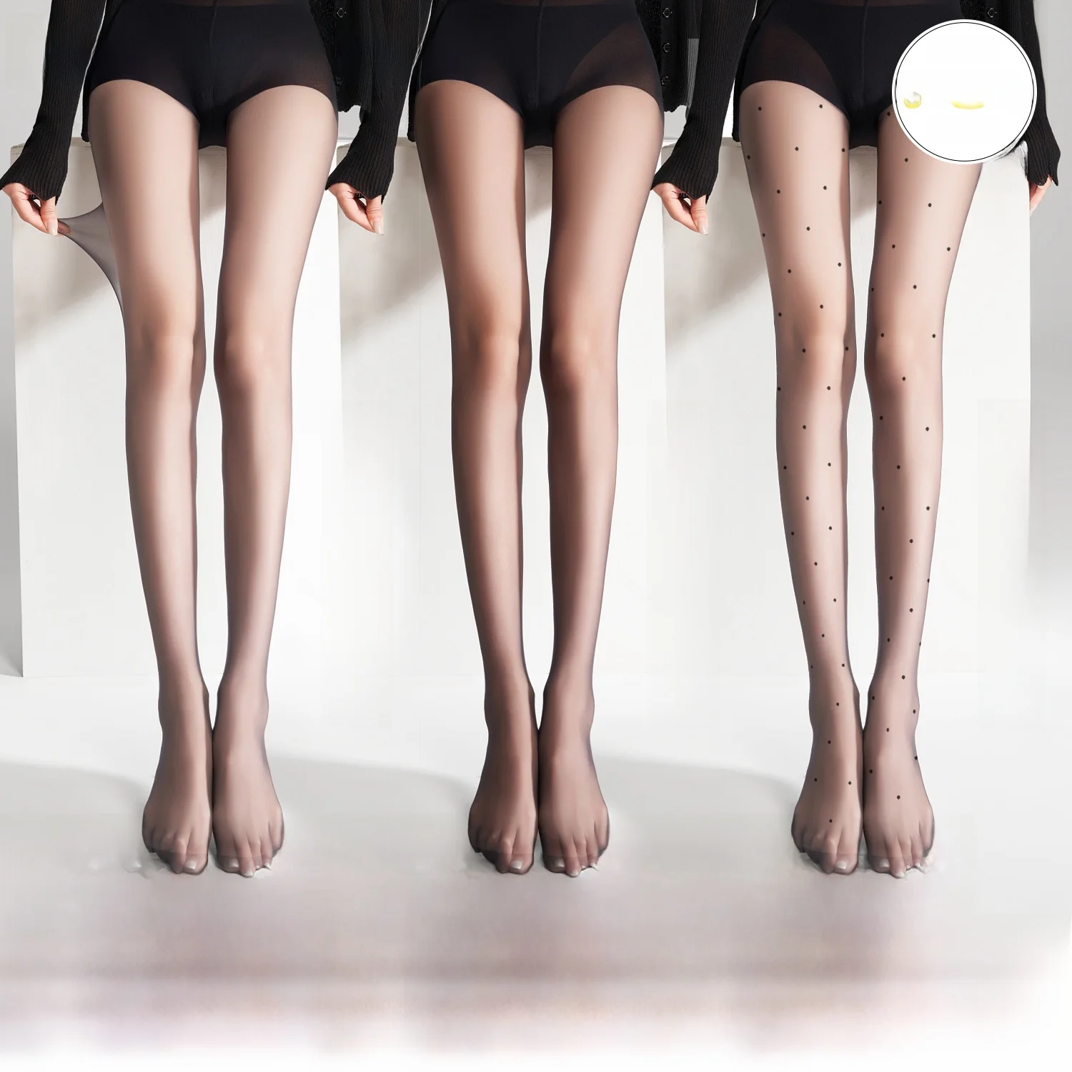 Black Ultra-Thin Sexy Stockings Women's Pantyhose Lace-Resistant High Transparence Silk Leggings Spring Bottoming Tights
