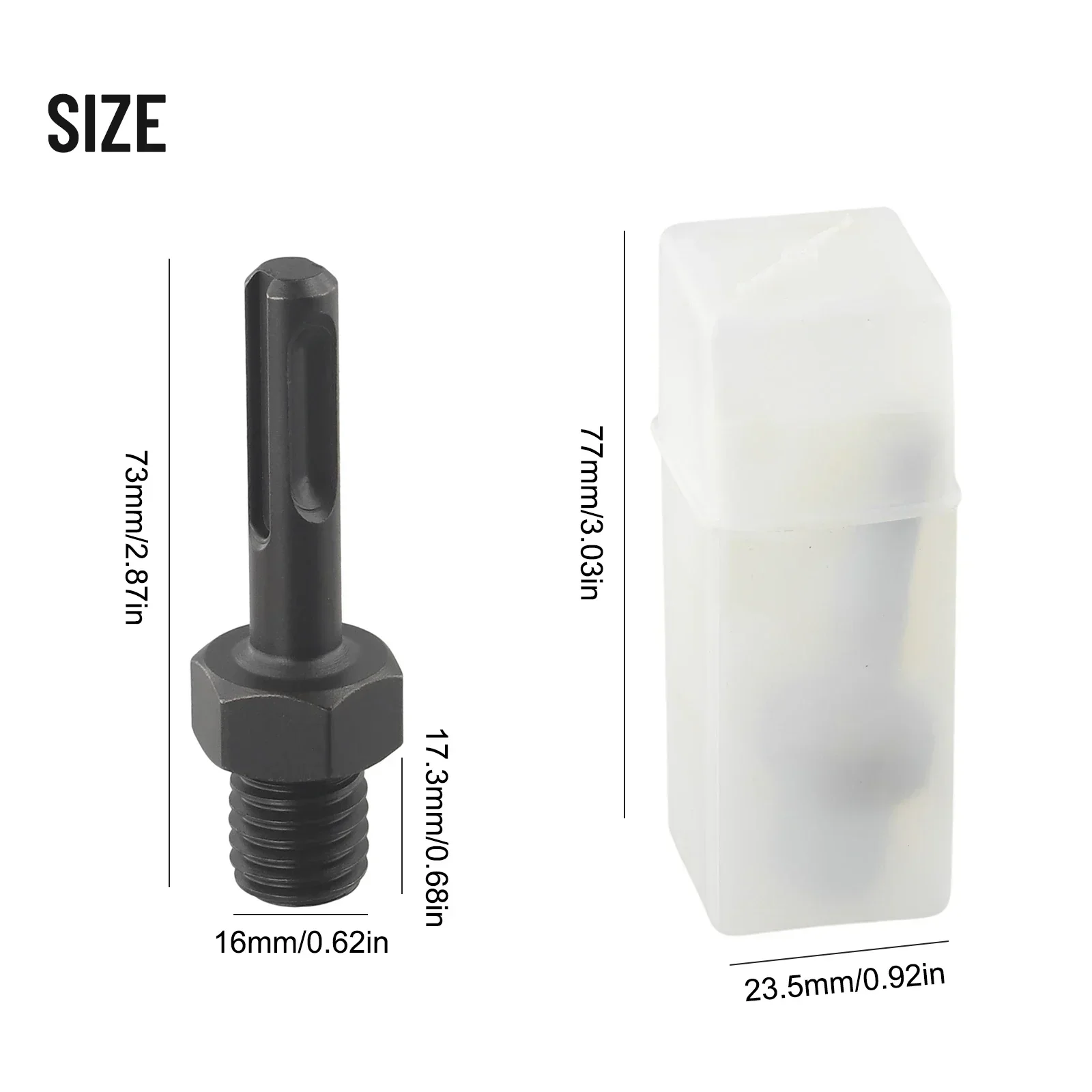 Imagem -06 - Conversores de Broca M16 para Sds Adaptador Conversores de Broca Biela Triangular Sds Haste 1pc