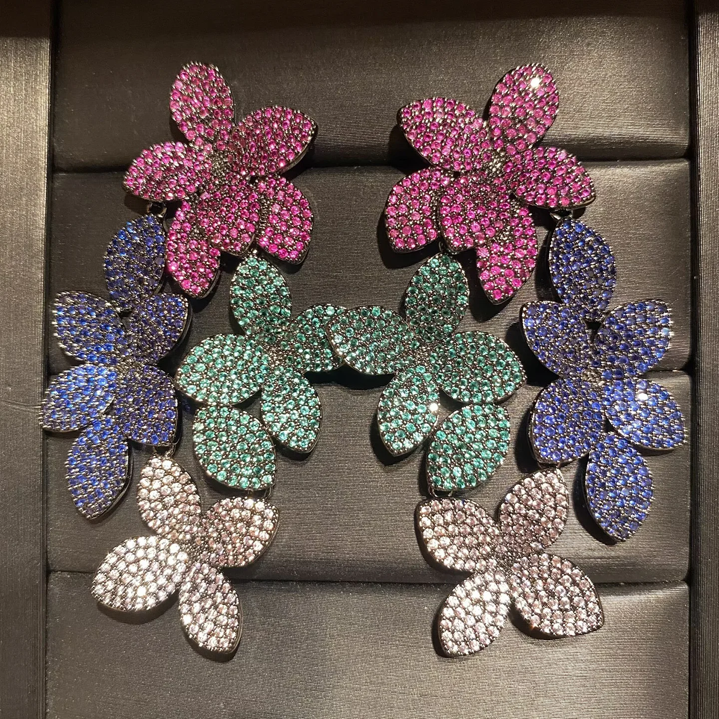 

long leaf earrings for women floral wedding jewelry gift