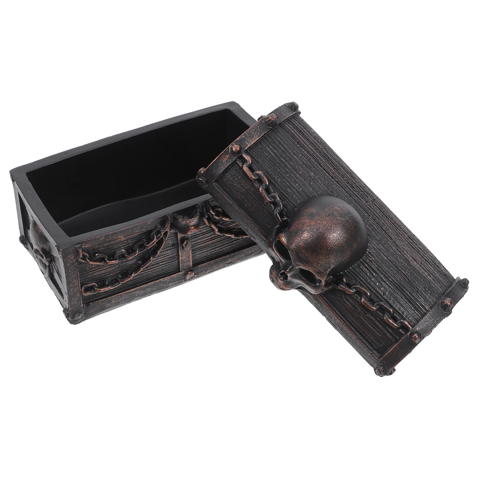 

Skull Treasure Box Pirate Chest with Jewelry Case Decorative Storage Boxes Lids