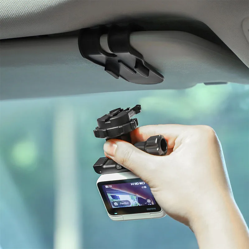 VOLODYMYR Car Sun Visor Mount for Insta360 X5/Ace Pro/GoPro Hero 13 12 11 10/Pocket 3/Action 5 Pro Camera Smartphone Accessories