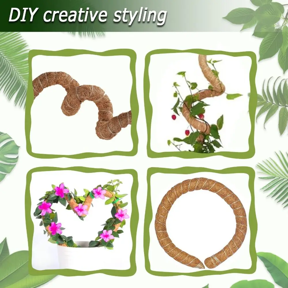 Plant Support Bendable Moss Pole Natural Material Handmade Garden Trellis Eco-Friendly Plant Pole Sticks Potted Plants