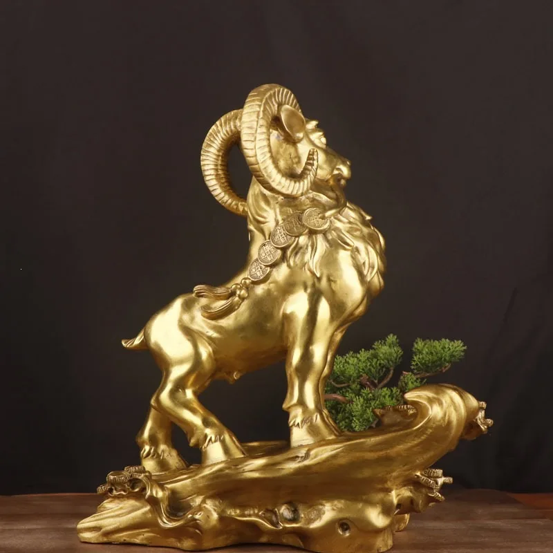 Craft Ornament Zodiac Bronze Chief Sheep