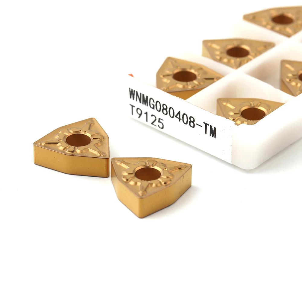 10 pezzi WNMG080404 TM 100% tornio originale lama in metallo duro parti in acciaio per utensili di tornitura esterna di alta qualità