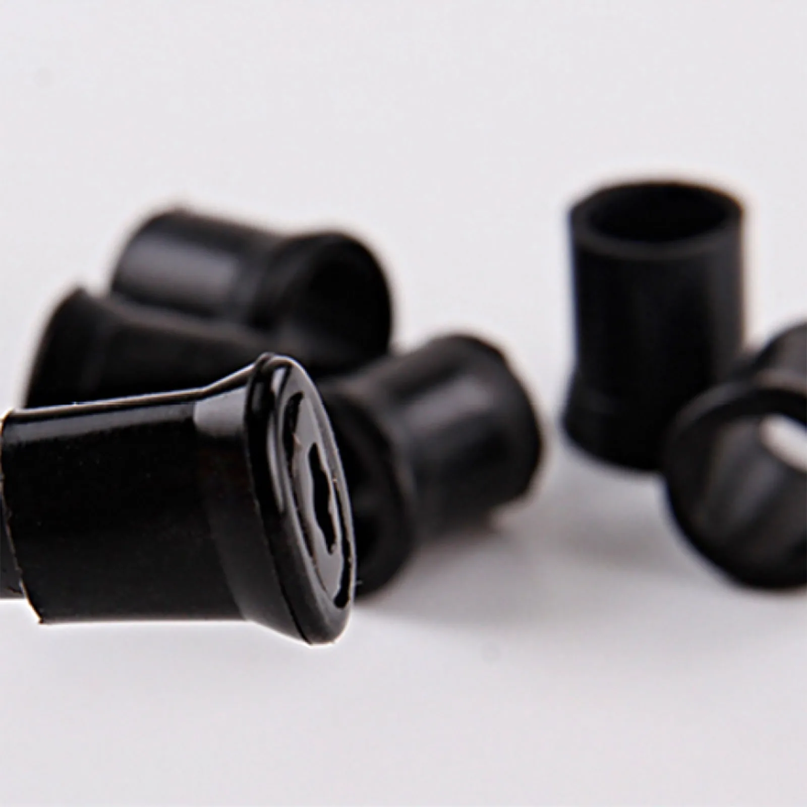 20 قطعة 1.7 سنتيمتر الأسود المطاط التبغ الأنابيب التدخين تلميح القبضات الدخان المعبرة الجذعية حلقة سيليكون كم واقية