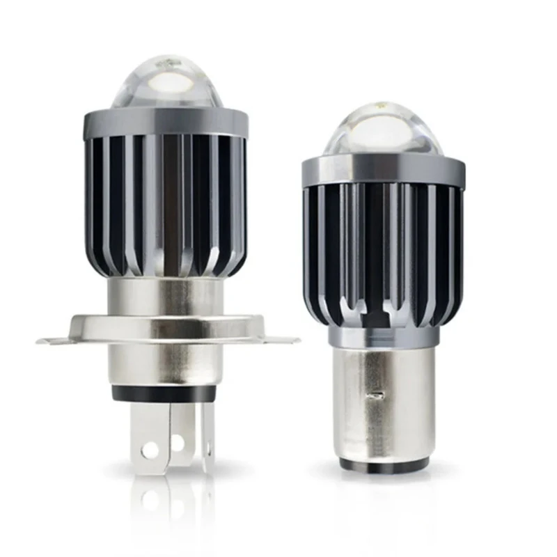 مصباح أمامي ليد للدراجة النارية ، مصابيح شعاع مرتفع ومنخفض ، مصباح ضباب ذاتي ، فائق السطوع ، 12 فولت ، H4 ، BA20D ، CSP ، 12000LM