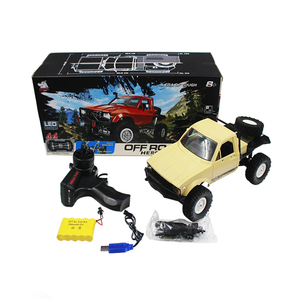 1:16 Scale 4 Truck DIY RC Car Truck Four Wheel Drive Pickup Truck for WPL C14 Toy Car Boy Adults Gifts Off Road Vehicle Assemble