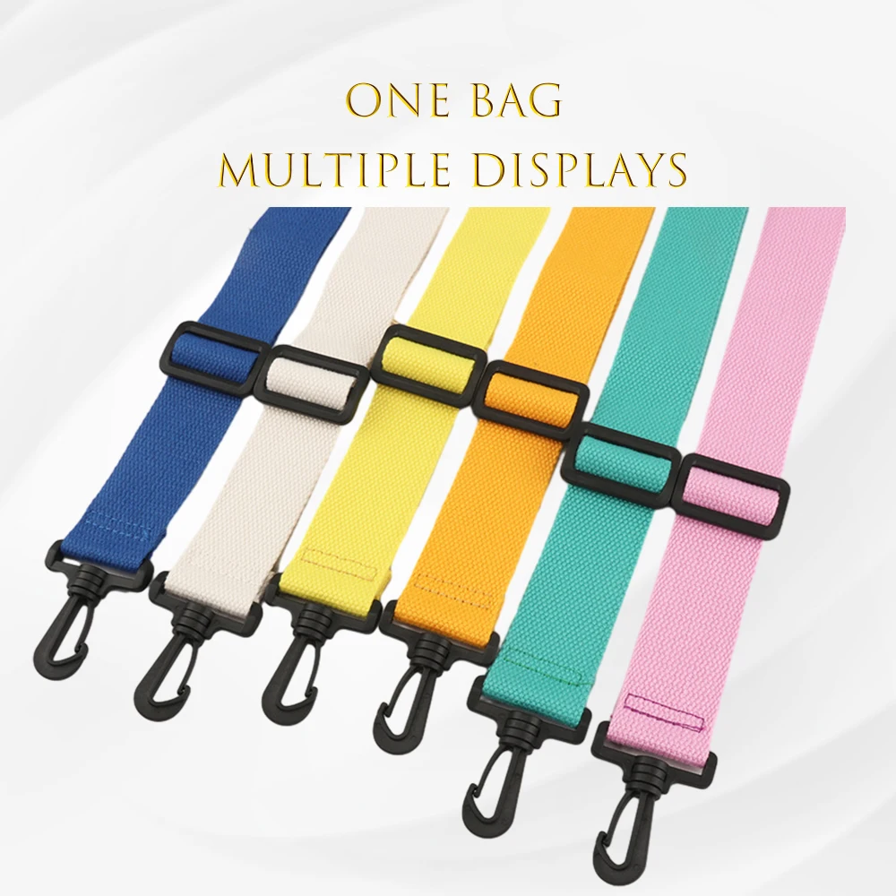 Shoulder Strap Plastic Buckle Nylon Canvas Cotton Adjustable Colorful Fabric Straps Fashion Backpack Accessories New Bag Belt