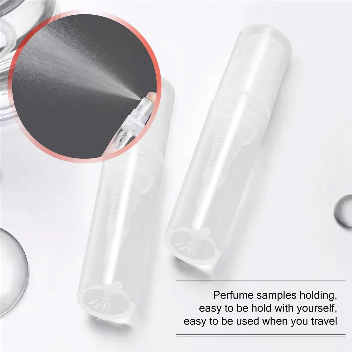 200 pz/lotto bottiglia di plastica trasparente da 2ML piccola confezione cosmetica bottiglie di profumo atomizzatore contenitore liquido