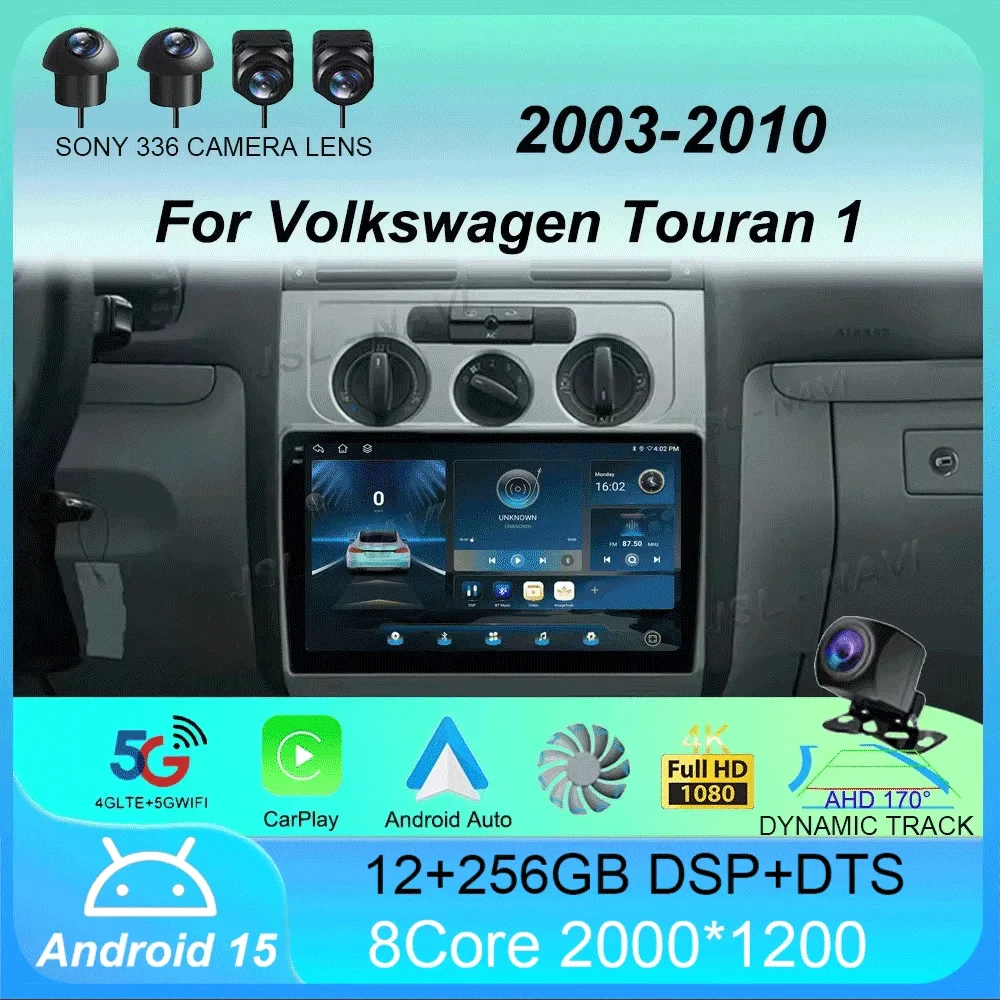 

Car Radio Android 15 Carplay Auto Autoradio For Volkswagen Touran 1 2003-2010 Multimedia Video Player Navigation GPS Stereo 2din