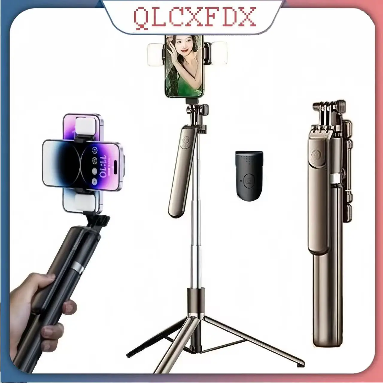 

Multifunctional Selfie Stick Tripod 360 Degree Rotating Universal Mobile Selfie Tool Suitable Travel Live Streaming Photo Stand