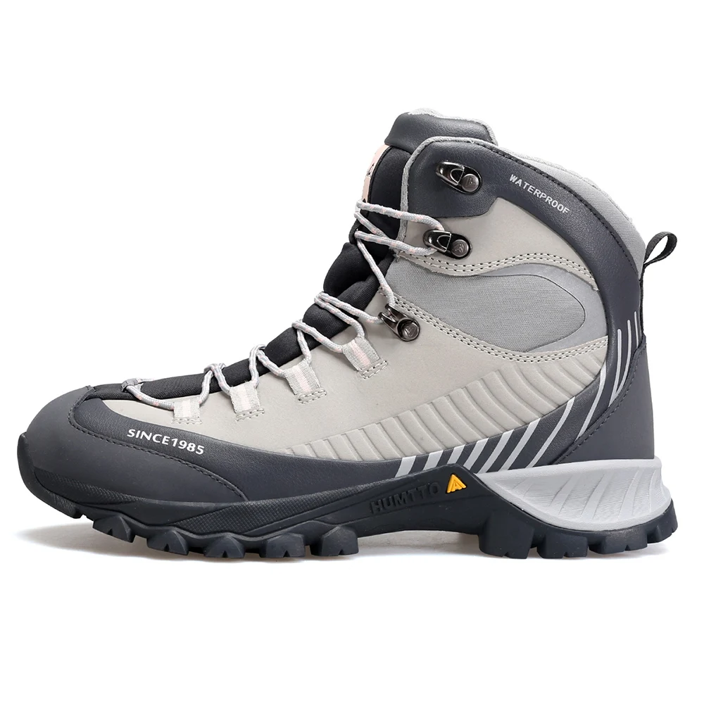 HUMTTO-Ankle Boots de couro para mulheres, sapatos de caminhada impermeáveis, tênis de escalada ao ar livre, sapatos de trekking