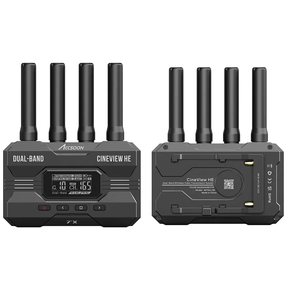 

ACCSOON CineView HE 1080p 60fps 0.06s Latency portable Video Audio long range 1200ft Wireless Transmitter Receiver