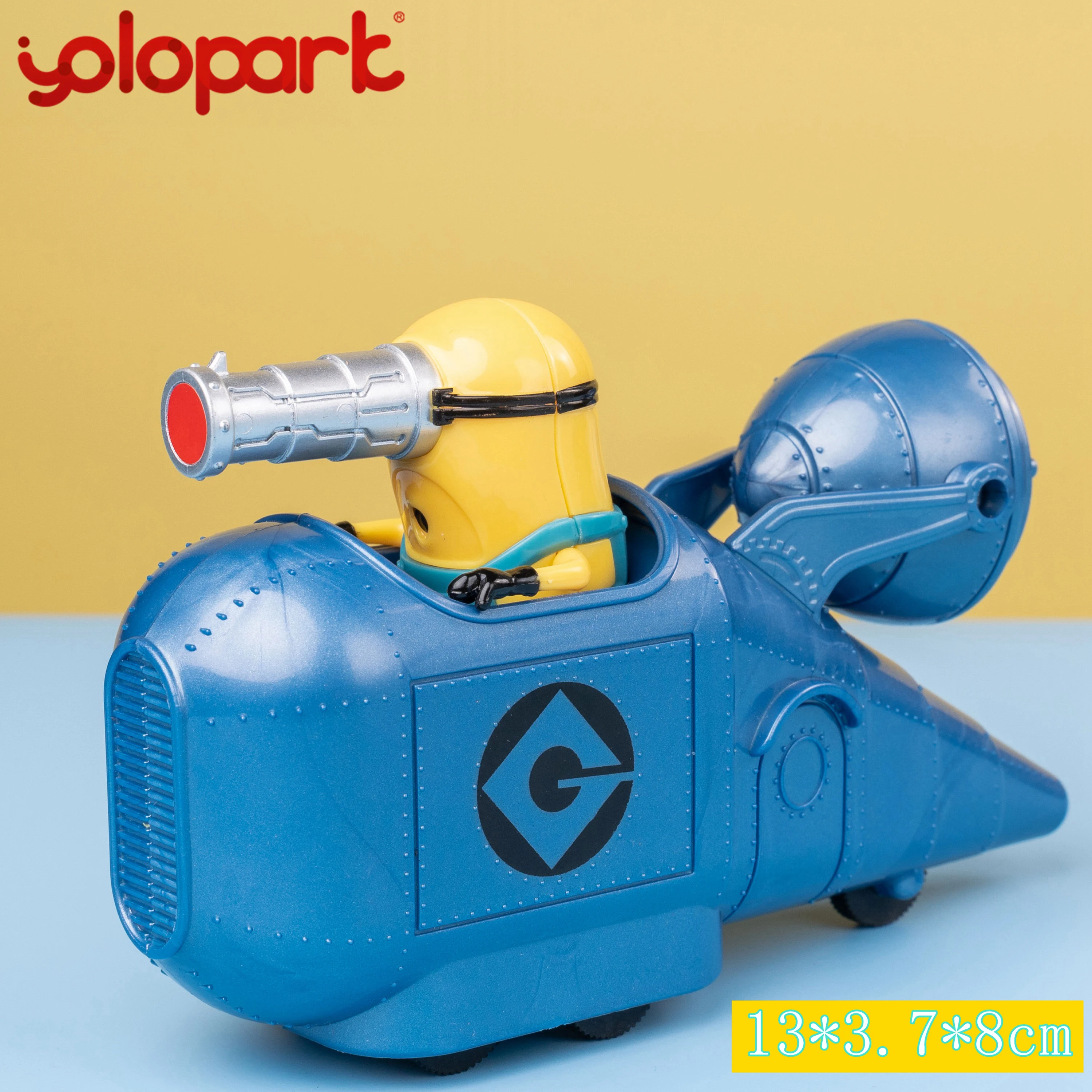 YOLOPARK 13 cm Cattivissimo Me 4 - Auto a frizione -Mega Minions Gru's car Giocattolo Regali per bambini e bambine Alimentato ad attrito