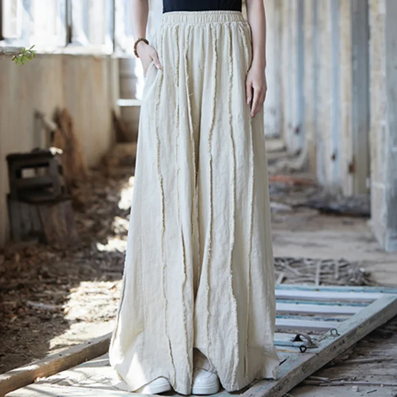 

Pop Casual Sweatpants Cargo Vntage Clothes Cotton Linen Yoga High Waist Pants For Women Baggy Trousers Wide Leg Large Size Sl