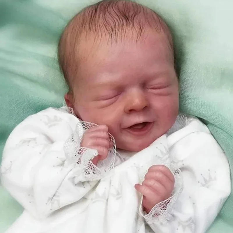 10 inch Salia Slapende Reborn Doll Kit met handtekening Onvoltooide Ongeverfde Levensechte Mini Blank DIY Pop Onderdelen Met Doek Lichaam