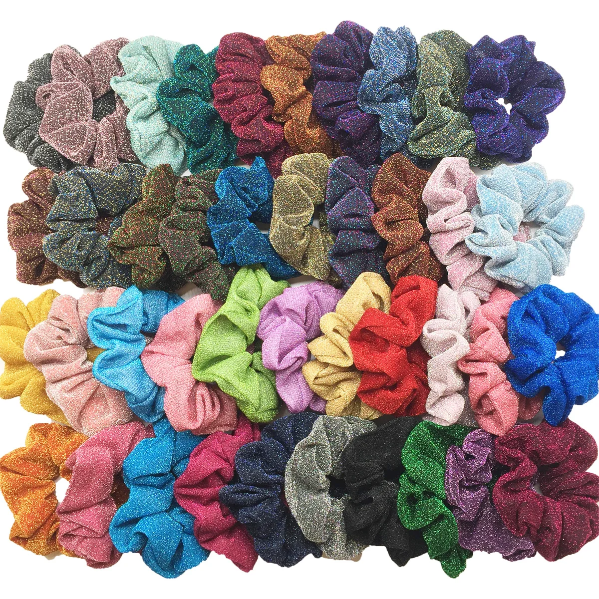 20 Pack Sequin Scrunchies, Glitter Hair Ties, Sparkly Ponytail Holders for Women PNEIFON 4Pack Sequin Hair Scrunchies | Sparkly Glitter  main image 3