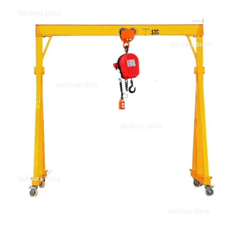 Gantry Crane Frame Mobile Gantry Frame Small Simple Overhead Crane Trackless Hoist Lifting Gantry Transportation Equipment JT40