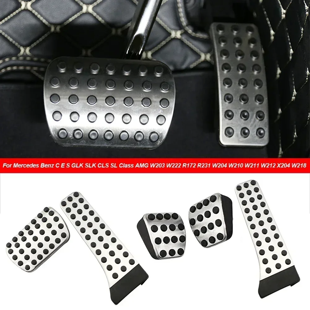 1/5pcs Car Pedal Accessories For Mercedes Benz AMG C E S GLC GLK SLK CLS SL Class W203 W222 W213 W205 W204 W211 W212
