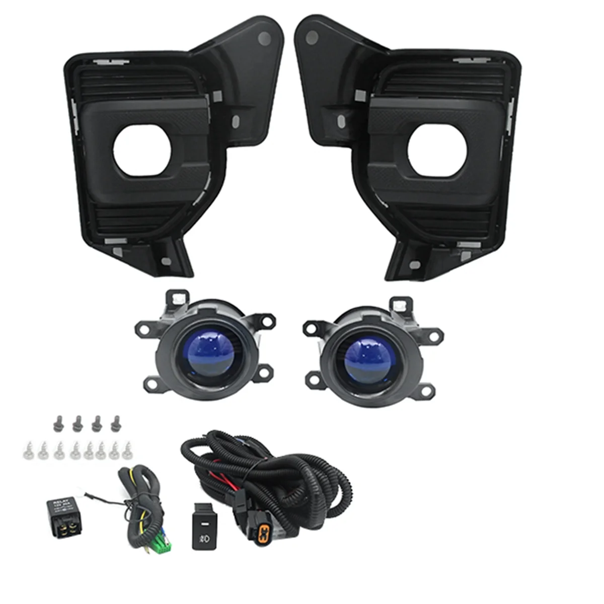 

Car Front Bumper Fog Lights Assembly Yellow Light LED Fog Lights Low Beam High Beam for 2014-2019 Fog Light