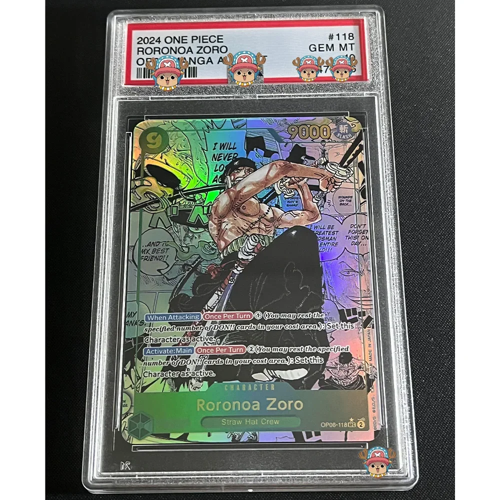 Anime OPCG Graded Card English Version MONKEY.D.LUFFY SHANKS MANGA ALT ART GEM MT 10 Collection Card Holographic Label Replica