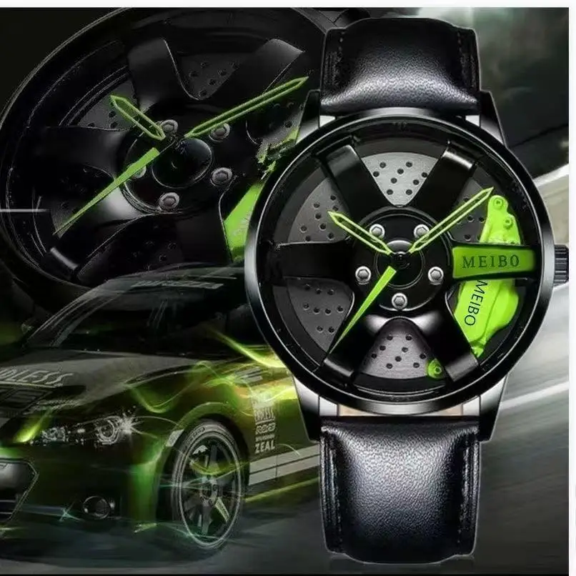 New Fashion Watch Men's Wheel Style Watch Fashion Versatile Watch
