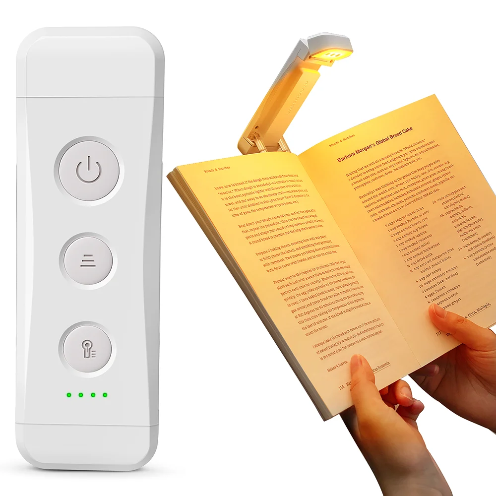 

Популярная горячая распродажа, блестящая новая яркая 1000 мАч, долговечная USB-перезаряжаемая закладка на подсветке для чтения книг