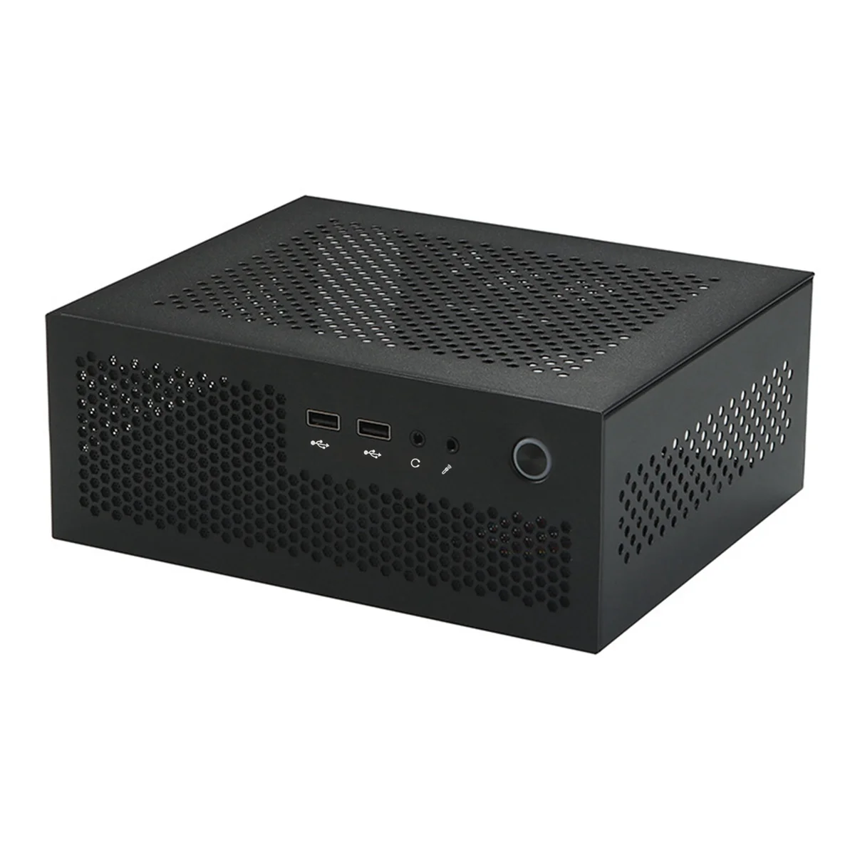 Disponível A09 HTPC Computer Case Mini ITX Gaming PC Chassis Desktop Chassis USB2.0 Computer Case Home Computer Case Preto