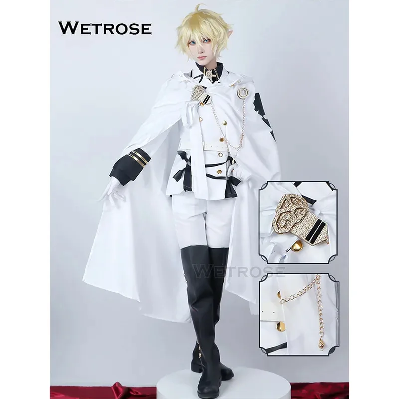 

【Wetrose】In Stock Hyakuya Mikaela Cosplay Costume Owari no Serafu Anime Seraph Of The End Halloween Vampire Cloak Full Set