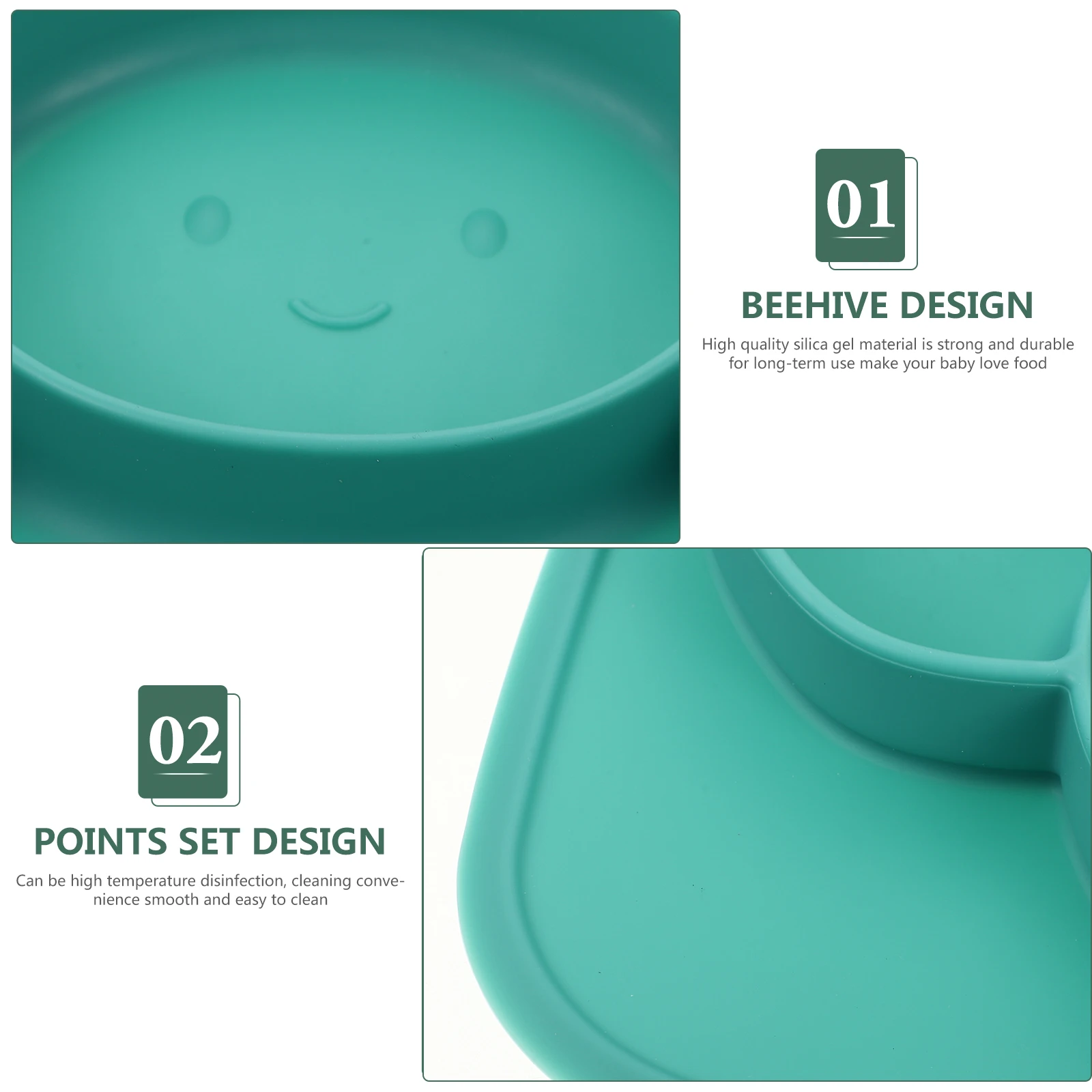 

Baby Silicone Plate Suction Dish Kids Tableware Toddler Divided Body Gel Portable Gifts Feeding Tools Self Eating Must Have