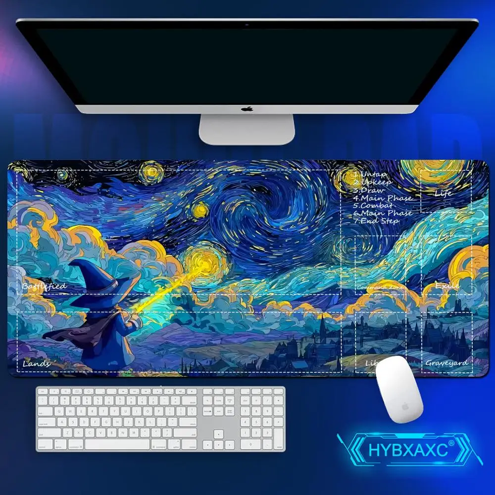 

Прочный противоскользящий игровой коврик для MTG TCG, гладкая подкладка для стола для любителей карточных игр Magic The Gathering, HYBXAXC 900x400, коврик для мыши