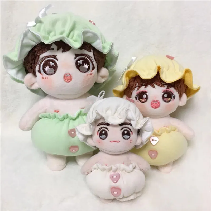 

10cm 20cm cotton doll clothes Cute bread pants set with 10cm 20cm doll hat DIY green yellow rice white clothes cosplay doll acce