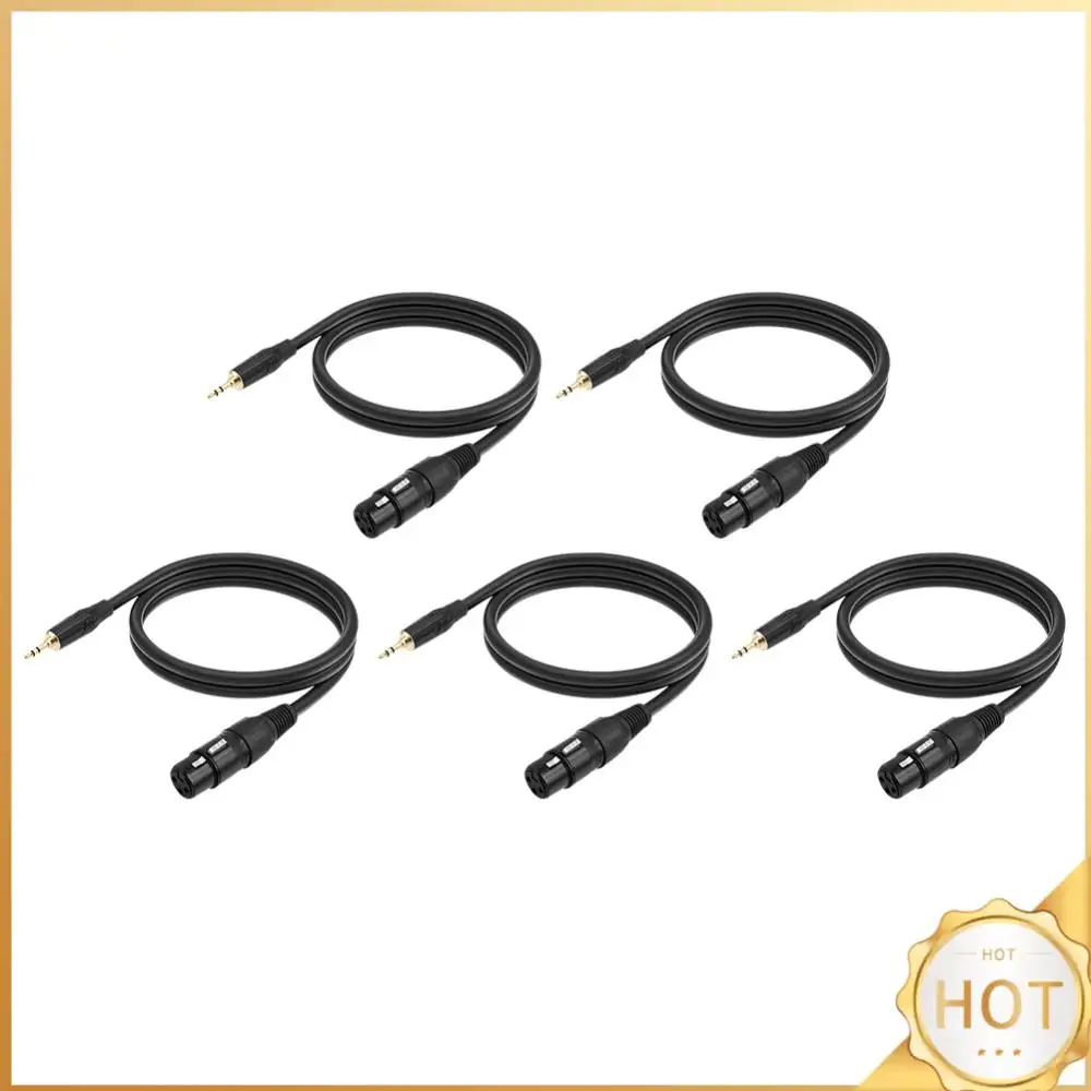 1/8 بوصة إلى XLR كابل 3.5 مللي متر إلى 3Pin XLR كابل الميكروفون XLR أنثى إلى 1/8 بوصة Mic الحبل لكاميرا الفيديو DSLR DV