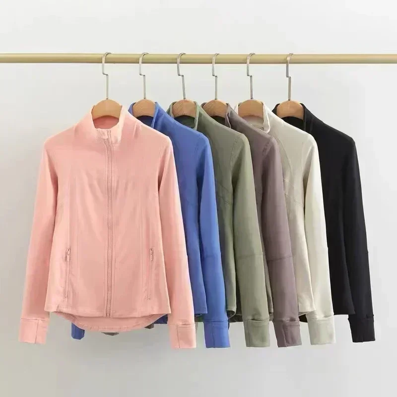 Lemon Women Sport Defines Jacket Training Running Gym Yoga Zipper Jacket Wysokiej jakości obcisła odzież sportowa ze stójką