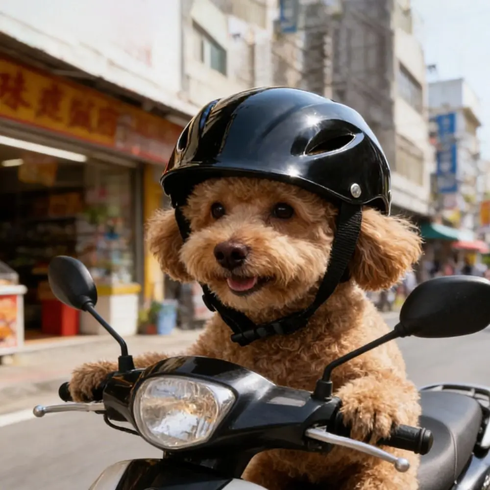 New Breathable Pet Helmet Nylon Strap Lightweight Dog Helmet Adjustable Strap Pet Safety Helmet Pet Headwear