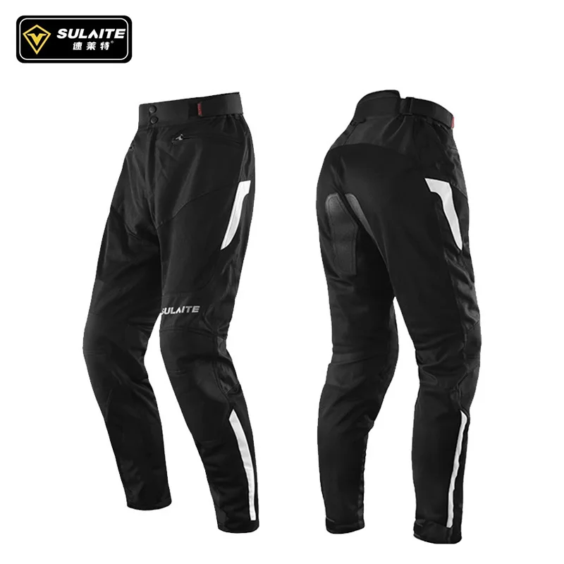 

SULAITE Motorcycle Riding Pants Men Women Summer Breathable Anti Fall Motorbike Trousers With Protectors For Outdoor Riding