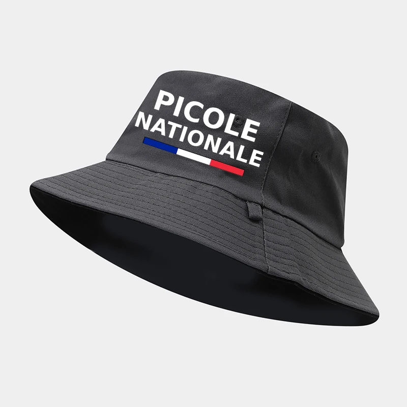 XL Reversible Bucket Hat 62-64cm Big Head French Picole Nationale Print Double Sided Fisherman Cap Sun Shade for Men Women view 5